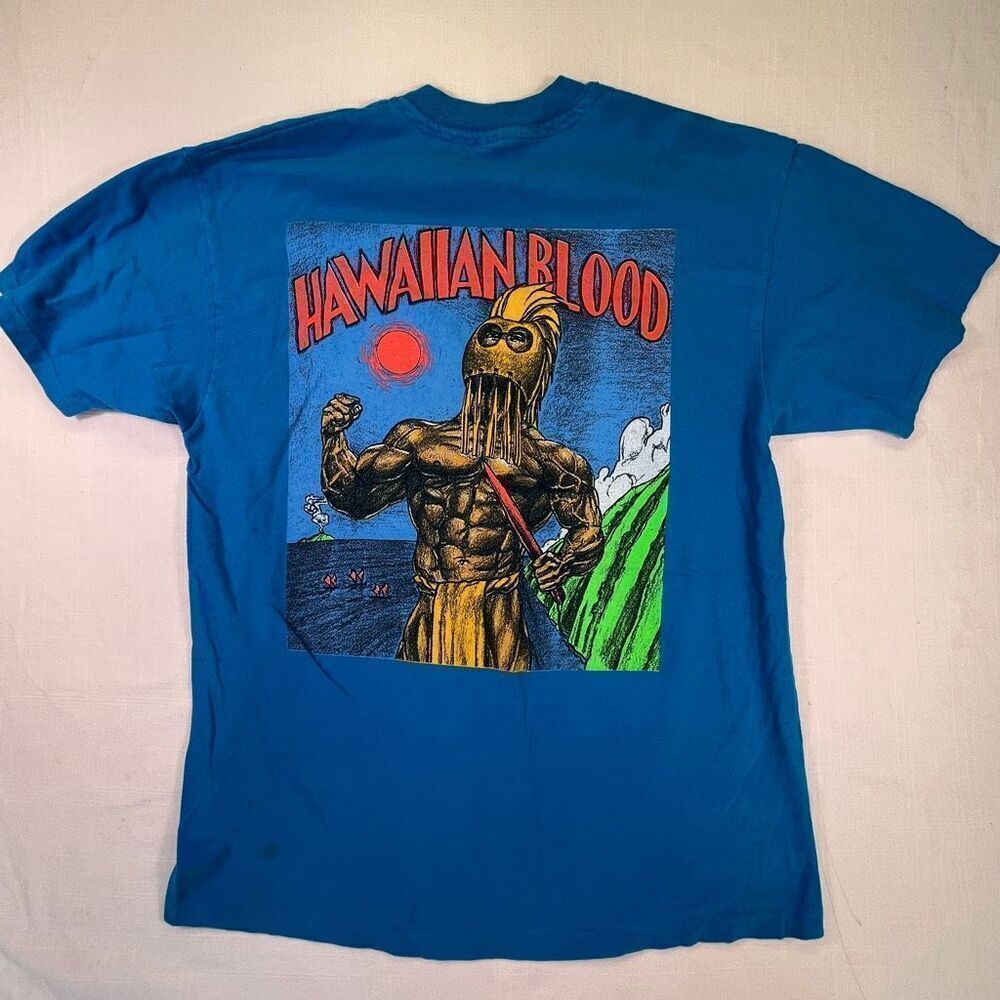 Rare Vintage 80's Hanes Single Stitch Hawaiian Power T-Shirt Sz Lg